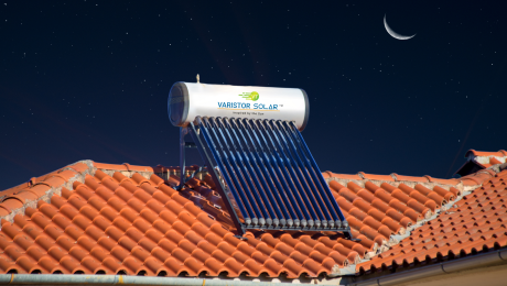 Do solar water heaters work at night?