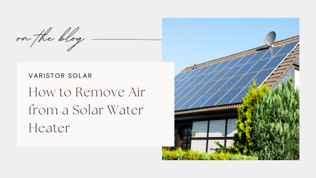 how to remove air from a solar water heater