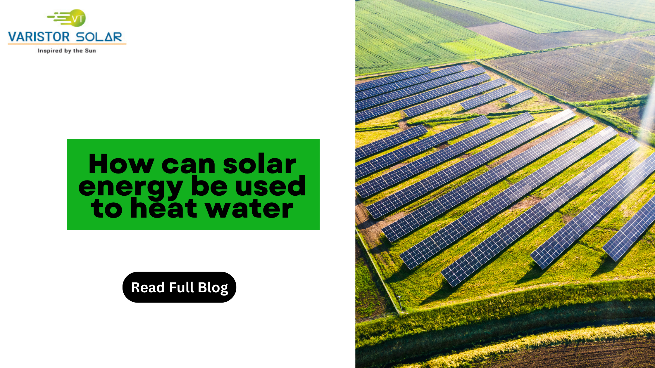 How can solar energy be used to heat water