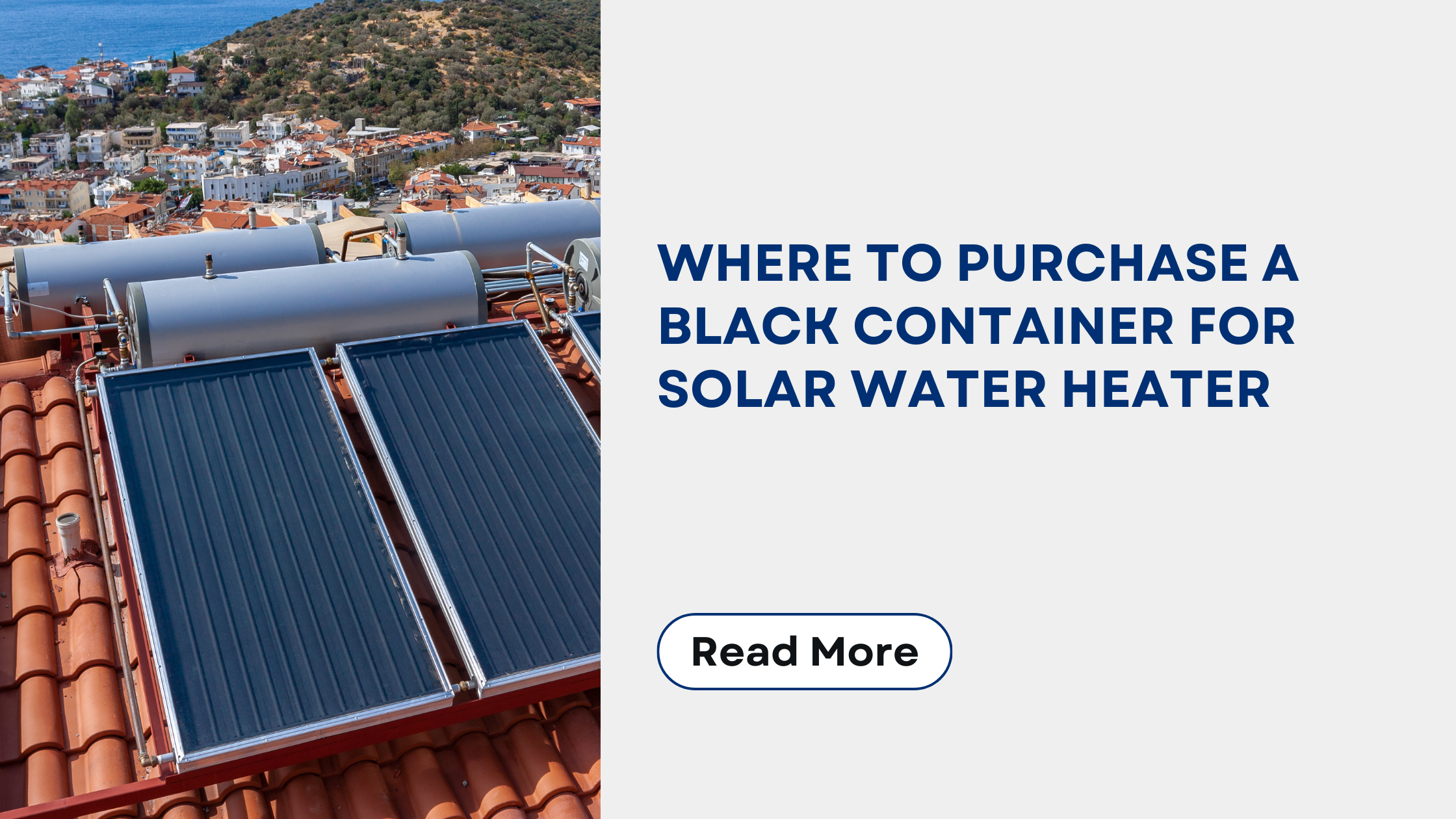Where to Purchase a Black Container for Solar Water Heater