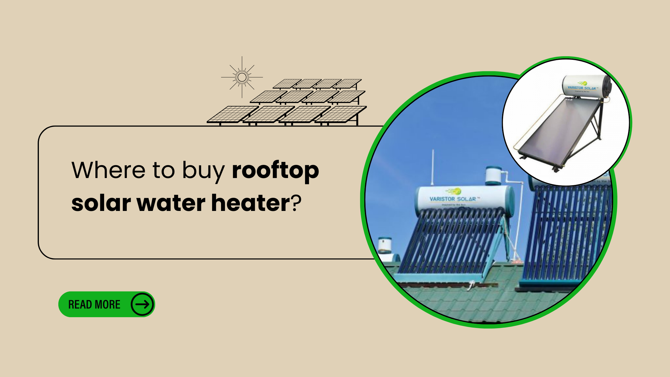 Where to buy rooftop solar water heater
