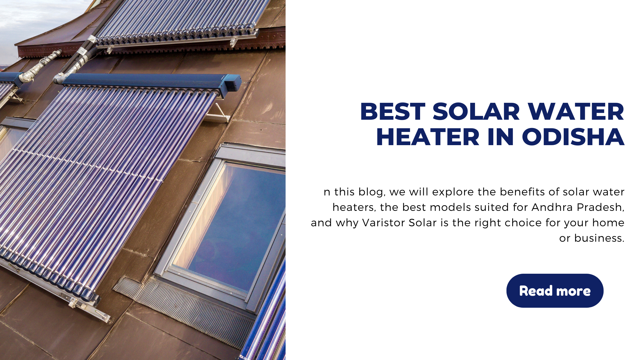 best solar water heater in Odisha